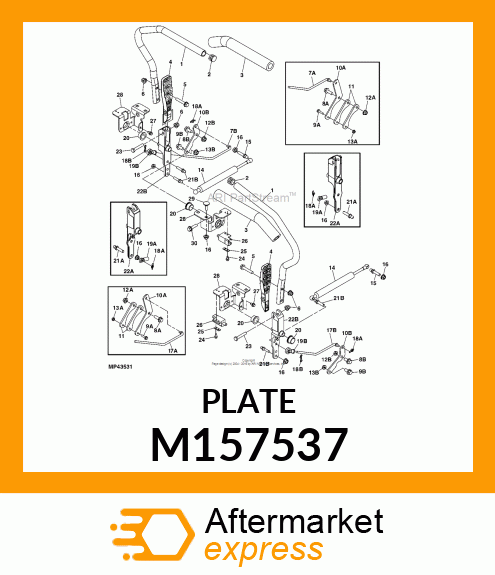 BRACKET, CONTROL ARM PAINTED M1575 M157537