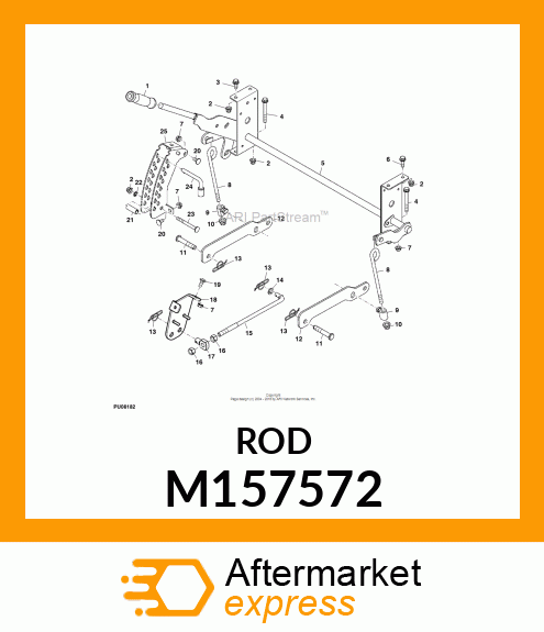 ROD, EZTRAK 42" FRONT DRAFT M157572