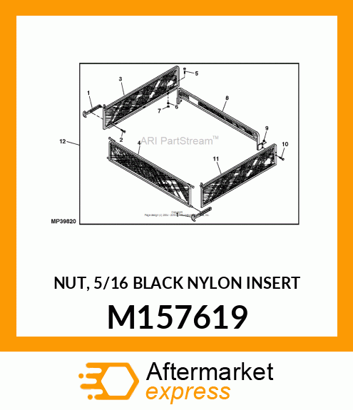 NUT, 5/16 BLACK NYLON INSERT M157619