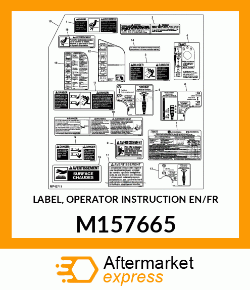 LABEL, OPERATOR INSTRUCTION EN/FR M157665