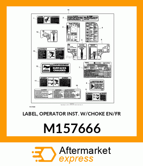 LABEL, OPERATOR INST. W/CHOKE EN/FR M157666