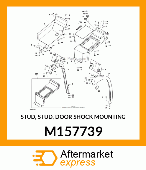 STUD, STUD, DOOR SHOCK MOUNTING M157739