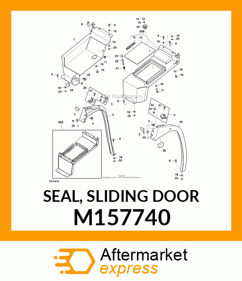 SEAL, SLIDING DOOR M157740