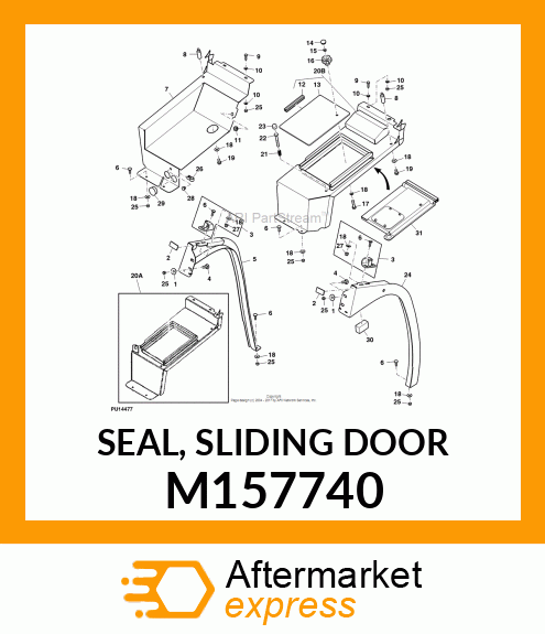 SEAL, SLIDING DOOR M157740