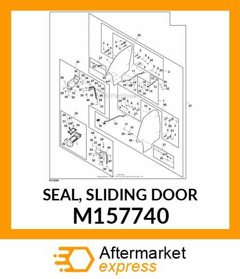 SEAL, SLIDING DOOR M157740