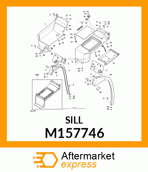 SILL, SILL, RH DOOR M157746