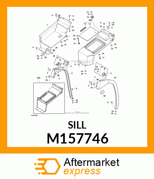 SILL, SILL, RH DOOR M157746