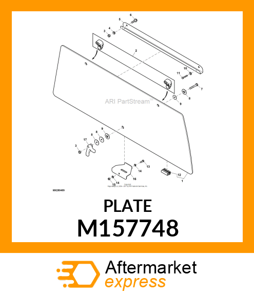 BRACKET, REAR WINDOW LATCH M157748