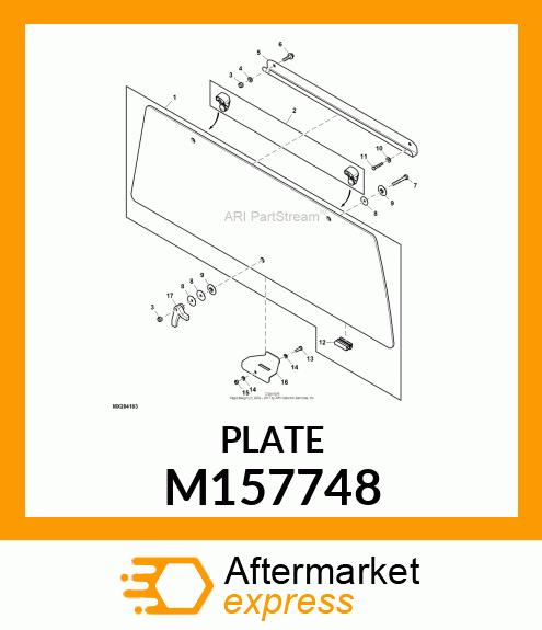 BRACKET, REAR WINDOW LATCH M157748