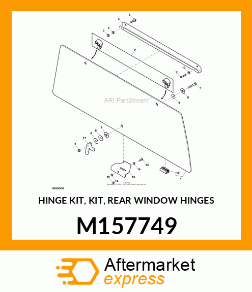 HINGE KIT, KIT, REAR WINDOW HINGES M157749