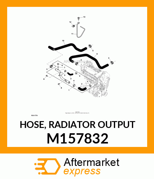 HOSE, RADIATOR OUTPUT M157832