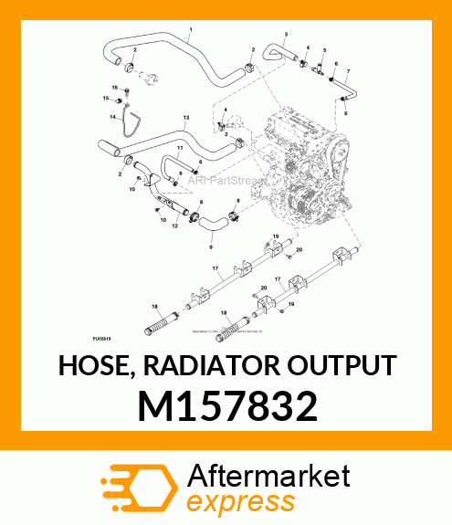 HOSE, RADIATOR OUTPUT M157832