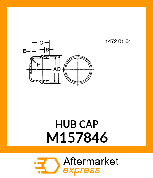 CAP, CAP, HUB DELUXE M157846
