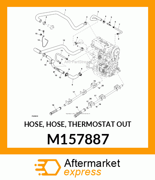 HOSE, HOSE, THERMOSTAT OUT M157887