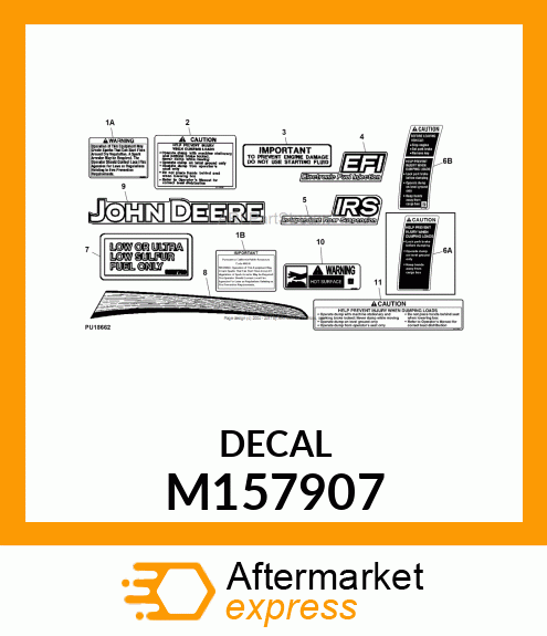 LABEL, CAUTION(POWER LIFT) M157907