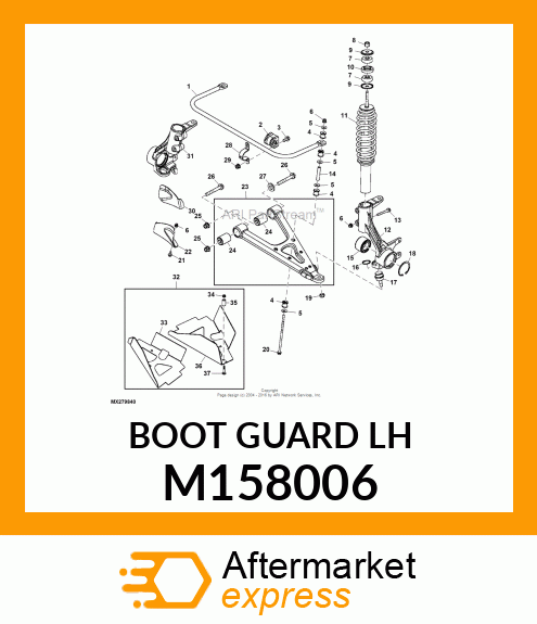 GUARD, CV LEFT FRONT M158006