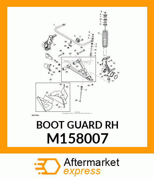 GUARD, CV RIGHT FRONT M158007