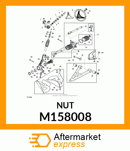 NUT, 5/16" LOCKING FLANGE BLACK M158008