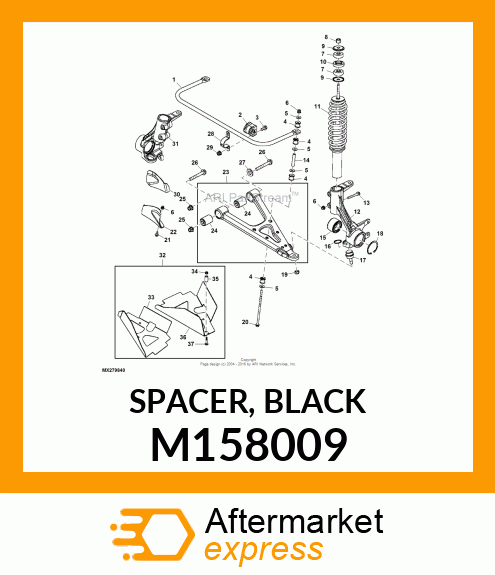 SPACER, BLACK M158009