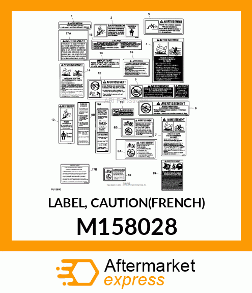 LABEL, CAUTION(FRENCH) M158028