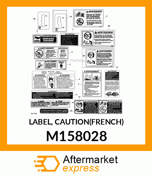 LABEL, CAUTION(FRENCH) M158028