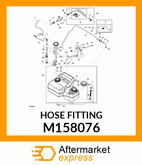 HOSE FITTING, FITTING, FUEL M158076