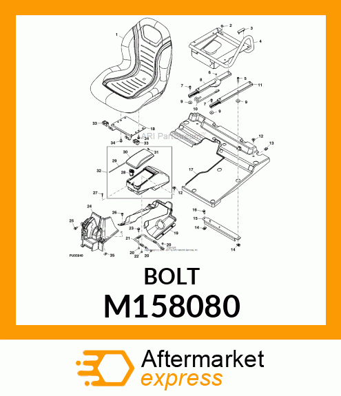 SCREW, HEAVY HEX FLANGE SHOULDER M158080