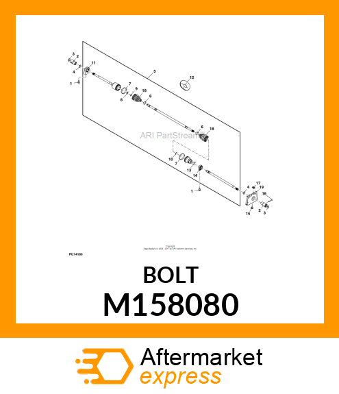 SCREW, HEAVY HEX FLANGE SHOULDER M158080