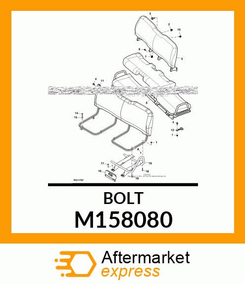 SCREW, HEAVY HEX FLANGE SHOULDER M158080