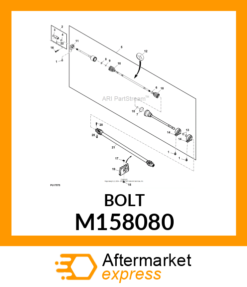 SCREW, HEAVY HEX FLANGE SHOULDER M158080