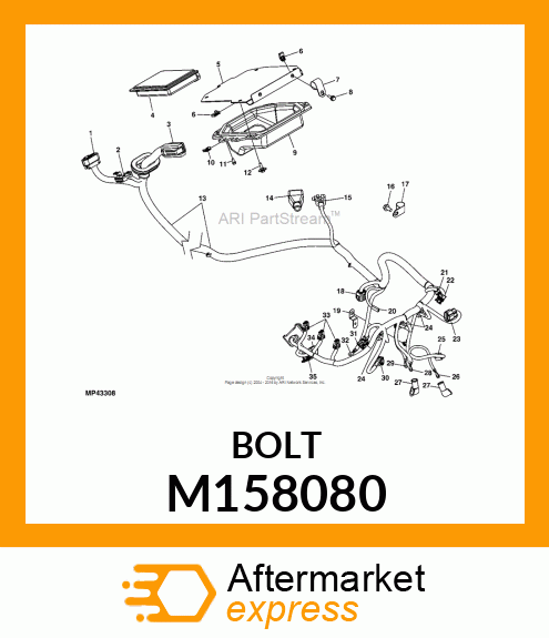 SCREW, HEAVY HEX FLANGE SHOULDER M158080