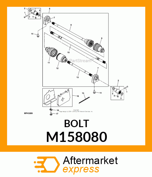 SCREW, HEAVY HEX FLANGE SHOULDER M158080