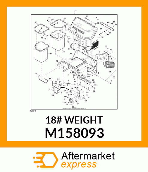 WEIGHT, CAST 18 LB / 8.2 KG M158093