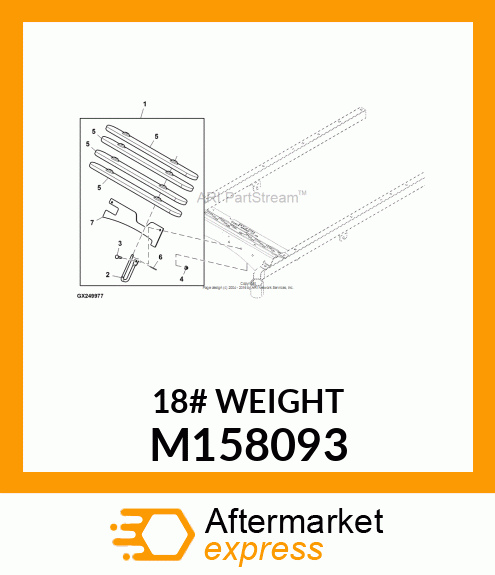 WEIGHT, CAST 18 LB / 8.2 KG M158093