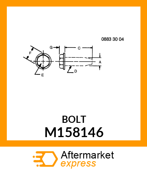 SCREW, SLFTPG, METRIC THD, HEX WSHR M158146