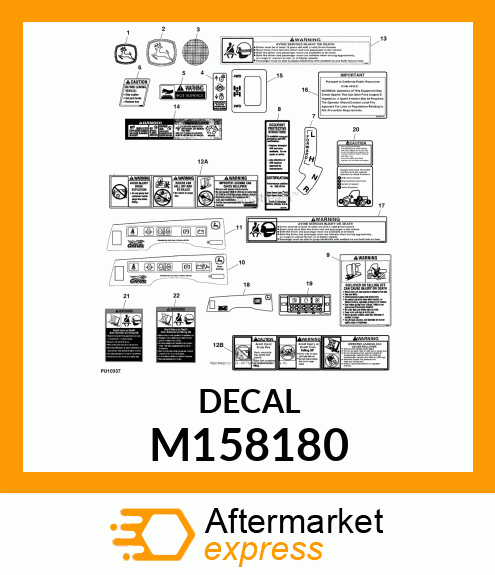 LABEL, WARNING M158180