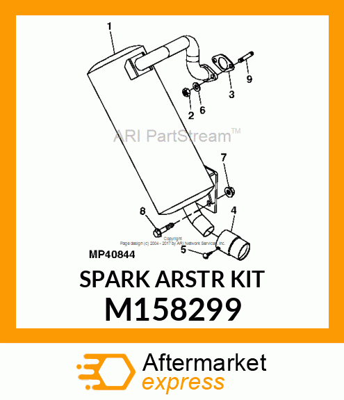 SPARK ARRESTOR KIT, SCREEN, SPARK A M158299