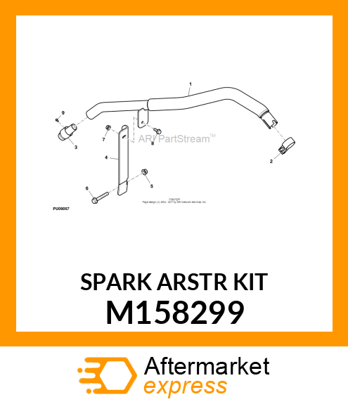 SPARK ARRESTOR KIT, SCREEN, SPARK A M158299