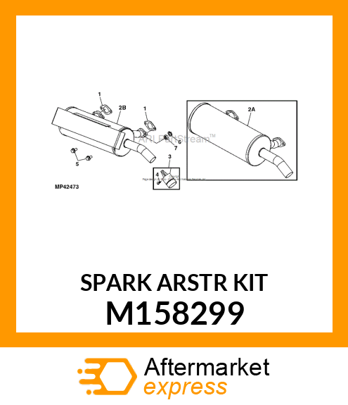 SPARK ARRESTOR KIT, SCREEN, SPARK A M158299