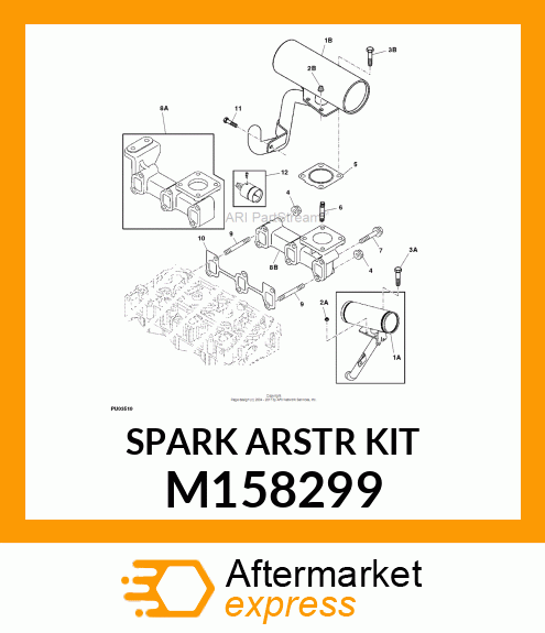 SPARK ARRESTOR KIT, SCREEN, SPARK A M158299