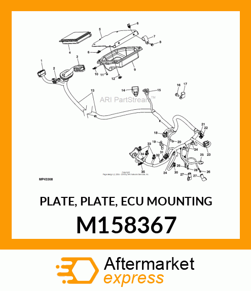 PLATE, PLATE, ECU MOUNTING M158367