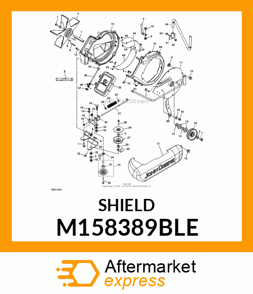 PLATE, BLOWER WEAR (PAINTED) M158389BLE