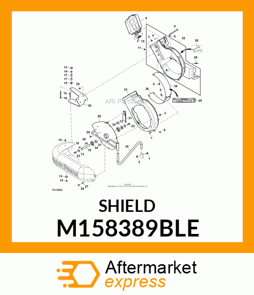 PLATE, BLOWER WEAR (PAINTED) M158389BLE