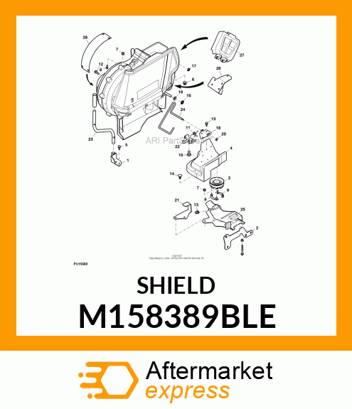 PLATE, BLOWER WEAR (PAINTED) M158389BLE