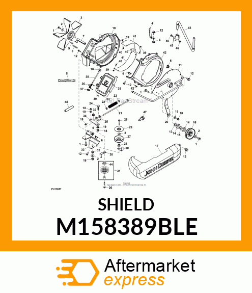 PLATE, BLOWER WEAR (PAINTED) M158389BLE