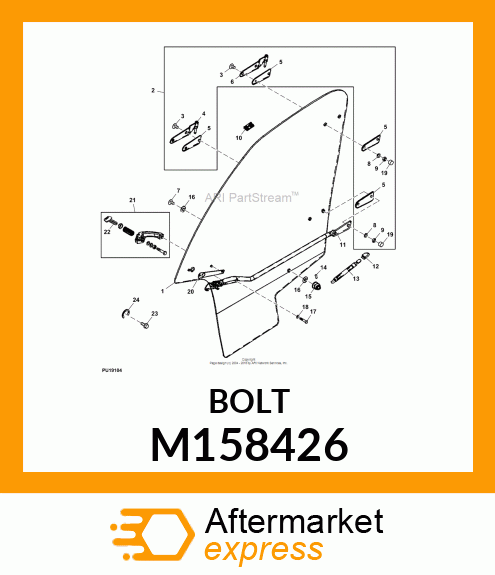 BOLT, SPECIAL M8 X 17 M158426