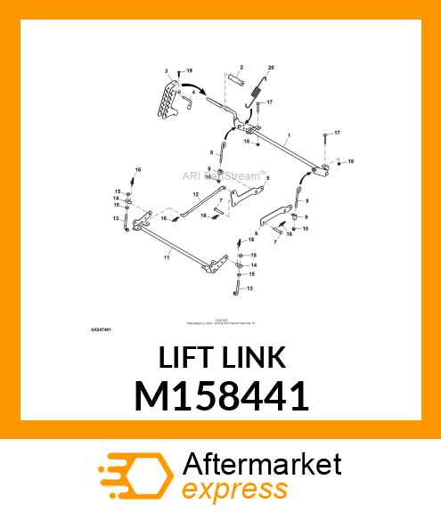 LIFT LINK, Z400 WIREFORM M158441