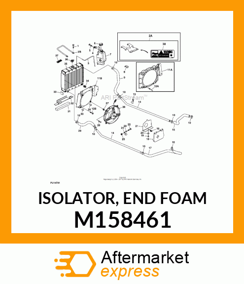 ISOLATOR, END FOAM M158461