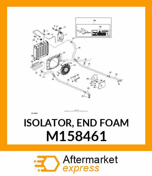 ISOLATOR, END FOAM M158461