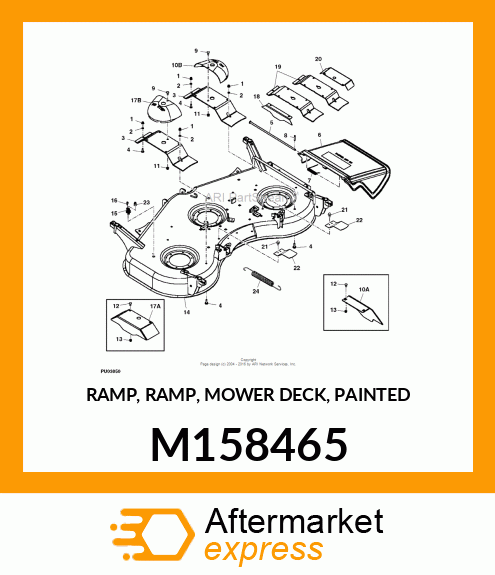 RAMP, RAMP, MOWER DECK, PAINTED M158465